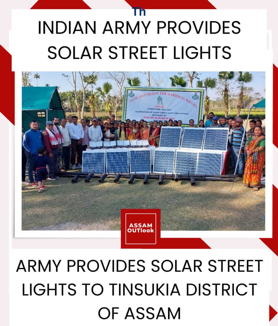 Indian Army provides Solar Street Lights in Tinsukia Assam